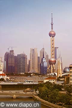 10245 - Photo :  Shanghai, la tour de la perle de l'Orient - TV Pearl Tower - Chine, China