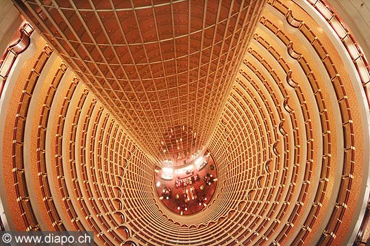 10282 - Photo :  Shanghai, The Jin Mao tower looking down from the Grand Hyatt hotel levels - Chine, China