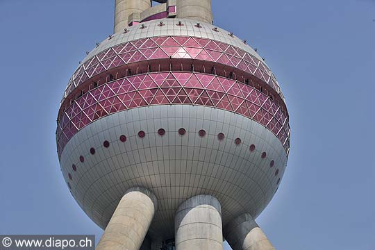 10345 - Photo :  Shanghai, district de Pudong, quartier des affaires, la tour de la perle de l\'Orient - TV Pearl Tower - Chine, China