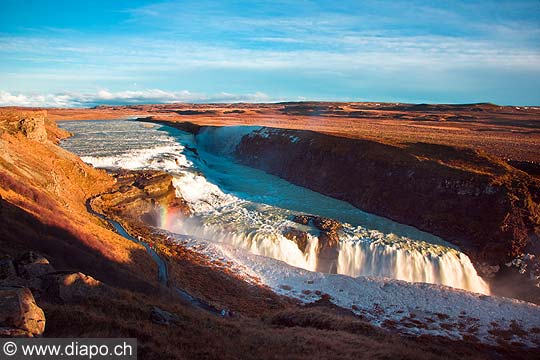 10959 - Photo : Islande, terre de glace - chutes Gullfoss