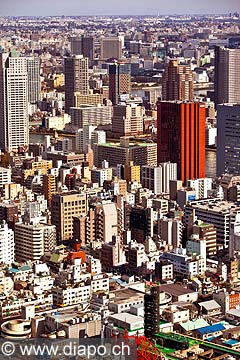 11650 - Photo :  Japon, Tokyo, vue arienne depuis le quartier de Shiodome City Center