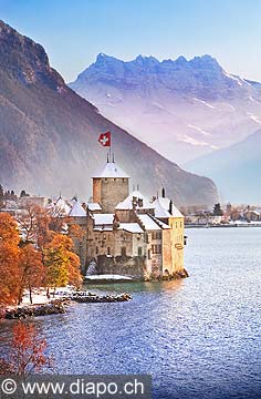 13122 - Photo : Suisse - Chteau de Chillon au bord du Lac Lman