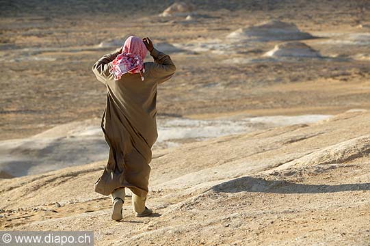 3265 - Photo :Sahara - Afrique - Egypte - dsert blanc - nomade