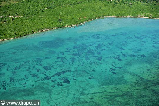 7563 - Photo : vue arienne de l'le de Zanzibar - Tanzanie - Afrique