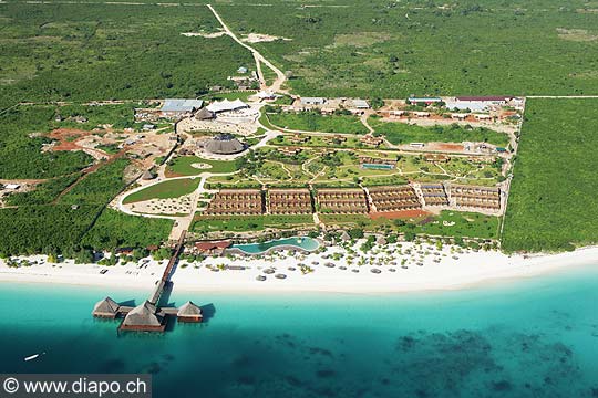 7567 - Photo : vue arienne de l'le de Zanzibar - Tanzanie - Afrique