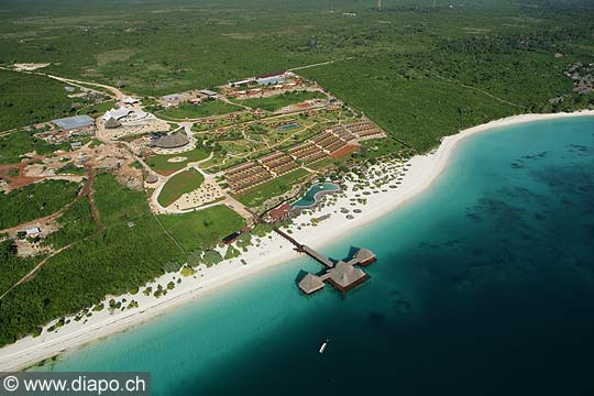 7569 - Photo : vue arienne de l'le de Zanzibar - Tanzanie - Afrique