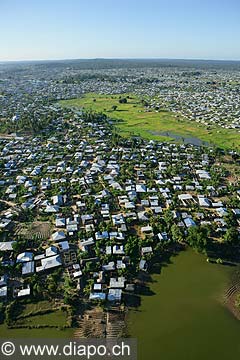 7606 - Photo : vue arienne de l'le de Zanzibar - Stone Town - Tanzanie -  Afrique