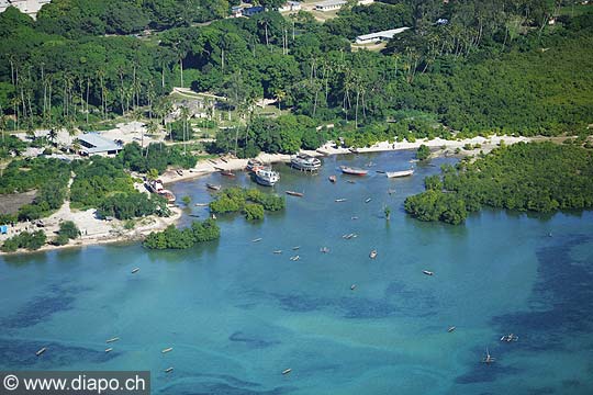 7618 - Photo : vue arienne de l'le de Zanzibar - Tanzanie - Afrique