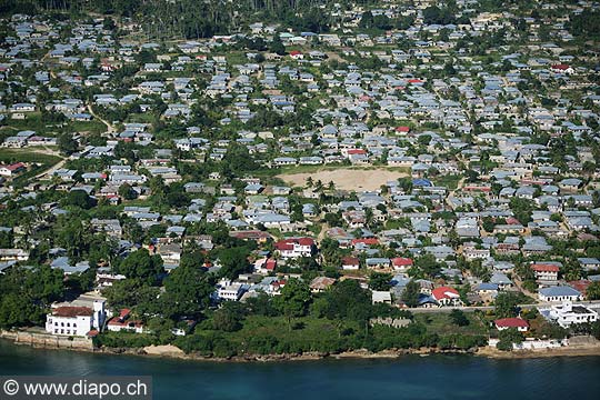 7623 - Photo : vue arienne de l'le de Zanzibar - Stone Town - Tanzanie -  Afrique