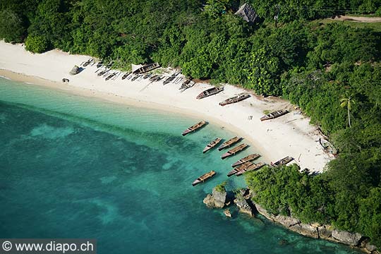 7629 - Photo : vue arienne de l'le de Zanzibar - Tanzanie - Afrique