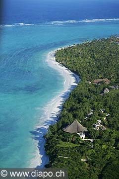 7679 - Photo : vue arienne de l'le de Zanzibar - Tanzanie - Afrique