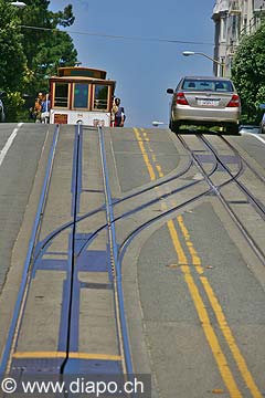 8718 - Photo : USA, Etats-Unis, Californie, San Francisco, Image of America - Cable Car