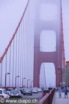 8809 - Photo : USA, Etats-Unis, Californie, San Francisco, Image of America - Golden Gate Bridge