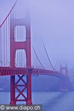 8810 - Photo : USA, Etats-Unis, Californie, San Francisco, Image of America - Golden Gate Bridge