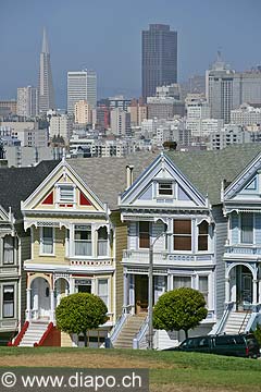 8826 - Photo : USA, Etats-Unis, Californie, San Francisco, maisons d'Ashbury et Haight,  Image of America