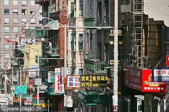 8845 - Photo : USA, Etats-Unis, Californie, San Francisco, Image of America - Chinatown