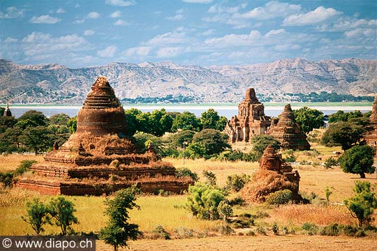 9198 - Photo : Asie -  Birmanie - Burma - Myanmar - Temple de Pagan - Bagan - Asia