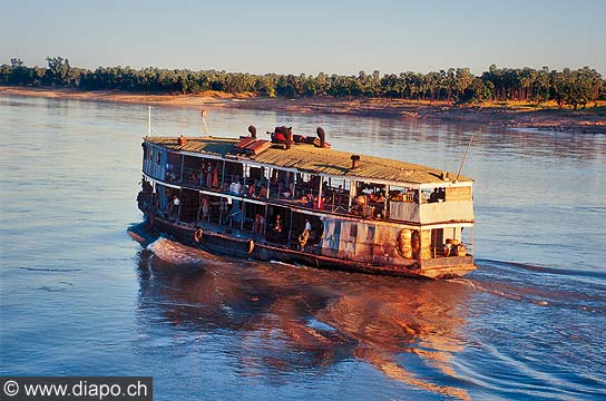 9211 - Photo : Asie - Birmanie - Burma - Myanmar - Asia - Bateau sur l'Irrawaddy