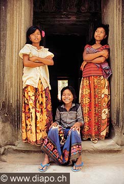 9219 - Photo : Asie - Cambodge, Cambodia - Asia - jeunes filles