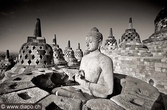 9262 - Photo : Asie - Java, Indonsie, Indonsia - Asia - Temple de Borobudur