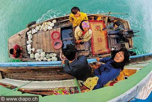 9336 - Photo : Asie - Vietnam - Asia - Bateau sur le Baie d'Halong