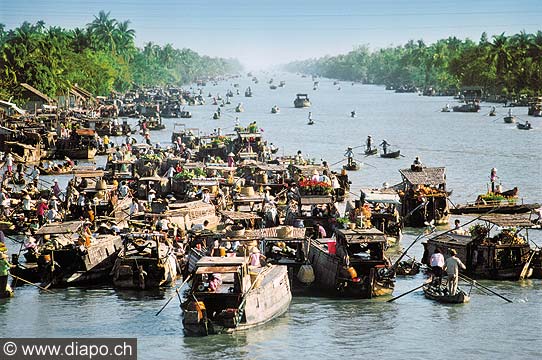 9346 - Photo : Asie - Vietnam - Asia - March flottant - Delta du Mkong