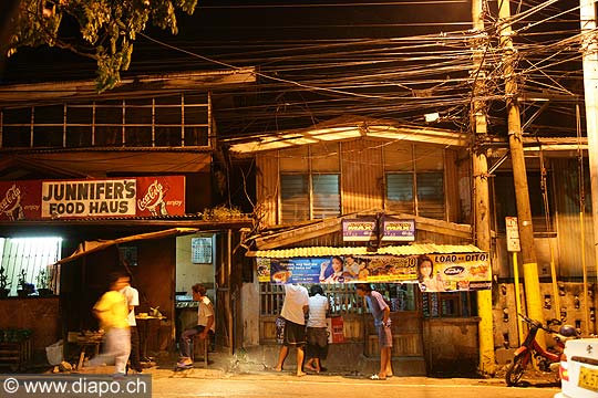 9809 - Photo : Philippines, Cebu, ruelle de nuit - Asie, Asia