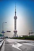 10343 - Photo :  Shanghai, district de Pudong, quartier des affaires, la tour de la perle de l\'Orient - TV Pearl Tower - Chine, China