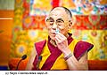 12623 - Photo: Tenzin Gyatso, le dala-lama, le plus haut chef spirituel du Tibet  Lausanne en Suisse