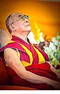 12629 - Photo: Tenzin Gyatso, le dala-lama, le plus haut chef spirituel du Tibet  Lausanne en Suisse