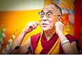 12631 - Photo: Tenzin Gyatso, le dala-lama, le plus haut chef spirituel du Tibet  Lausanne en Suisse