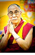 12651 - Photo: Tenzin Gyatso, le dala-lama, le plus haut chef spirituel du Tibet  Lausanne en Suisse