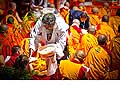 12685 - Photo: Tenzin Gyatso, le dala-lama, le plus haut chef spirituel du Tibet  Lausanne en Suisse