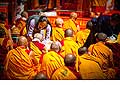 12687 - Photo: Tenzin Gyatso, le dala-lama, le plus haut chef spirituel du Tibet  Lausanne en Suisse