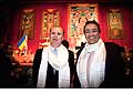 12706 - Photo: Philippe Leuba et Pascal Broulis  la confrence de Tenzin Gyatso, le dala-lama, le plus haut chef spirituel du Tibet  Lausanne en Suisse