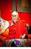 12709 - Photo: Tenzin Gyatso, le dala-lama, le plus haut chef spirituel du Tibet  Lausanne en Suisse