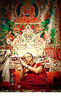 12711 - Photo: Tenzin Gyatso, le dala-lama, le plus haut chef spirituel du Tibet  Lausanne en Suisse