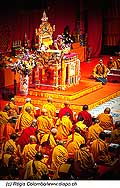 12723 - Photo: Tenzin Gyatso, le dala-lama, le plus haut chef spirituel du Tibet  Lausanne en Suisse