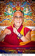 12734 - Photo: Tenzin Gyatso, le dala-lama, le plus haut chef spirituel du Tibet  Lausanne en Suisse