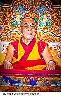 12735 - Photo: Tenzin Gyatso, le dala-lama, le plus haut chef spirituel du Tibet  Lausanne en Suisse