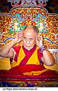 12738 - Photo: Tenzin Gyatso, le dala-lama, le plus haut chef spirituel du Tibet  Lausanne en Suisse