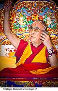 12739 - Photo: Tenzin Gyatso, le dala-lama, le plus haut chef spirituel du Tibet  Lausanne en Suisse