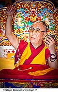 12740 - Photo: Tenzin Gyatso, le dala-lama, le plus haut chef spirituel du Tibet  Lausanne en Suisse