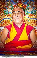 12741 - Photo: Tenzin Gyatso, le dala-lama, le plus haut chef spirituel du Tibet  Lausanne en Suisse