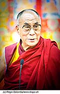 12750 - Photo: Tenzin Gyatso, le dala-lama, le plus haut chef spirituel du Tibet  Lausanne en Suisse