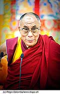 12753 - Photo: Tenzin Gyatso, le dala-lama, le plus haut chef spirituel du Tibet  Lausanne en Suisse