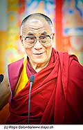 12757 - Photo: Tenzin Gyatso, le dala-lama, le plus haut chef spirituel du Tibet  Lausanne en Suisse