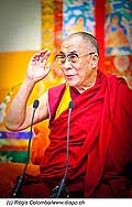 12758 - Photo: Tenzin Gyatso, le dala-lama, le plus haut chef spirituel du Tibet  Lausanne en Suisse