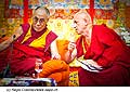 12774 - Photo: Matthieu Ricard avec Tenzin Gyatso, le dala-lama, le plus haut chef spirituel du Tibet  Lausanne en Suisse