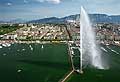 8072 - Photo : Suisse - Ville de Genve - jet d'eau et Salve - lac Lman - Geneva